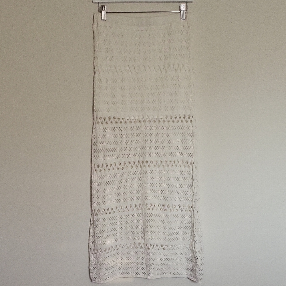 Roxy Cream Crochet Maxi Skirt